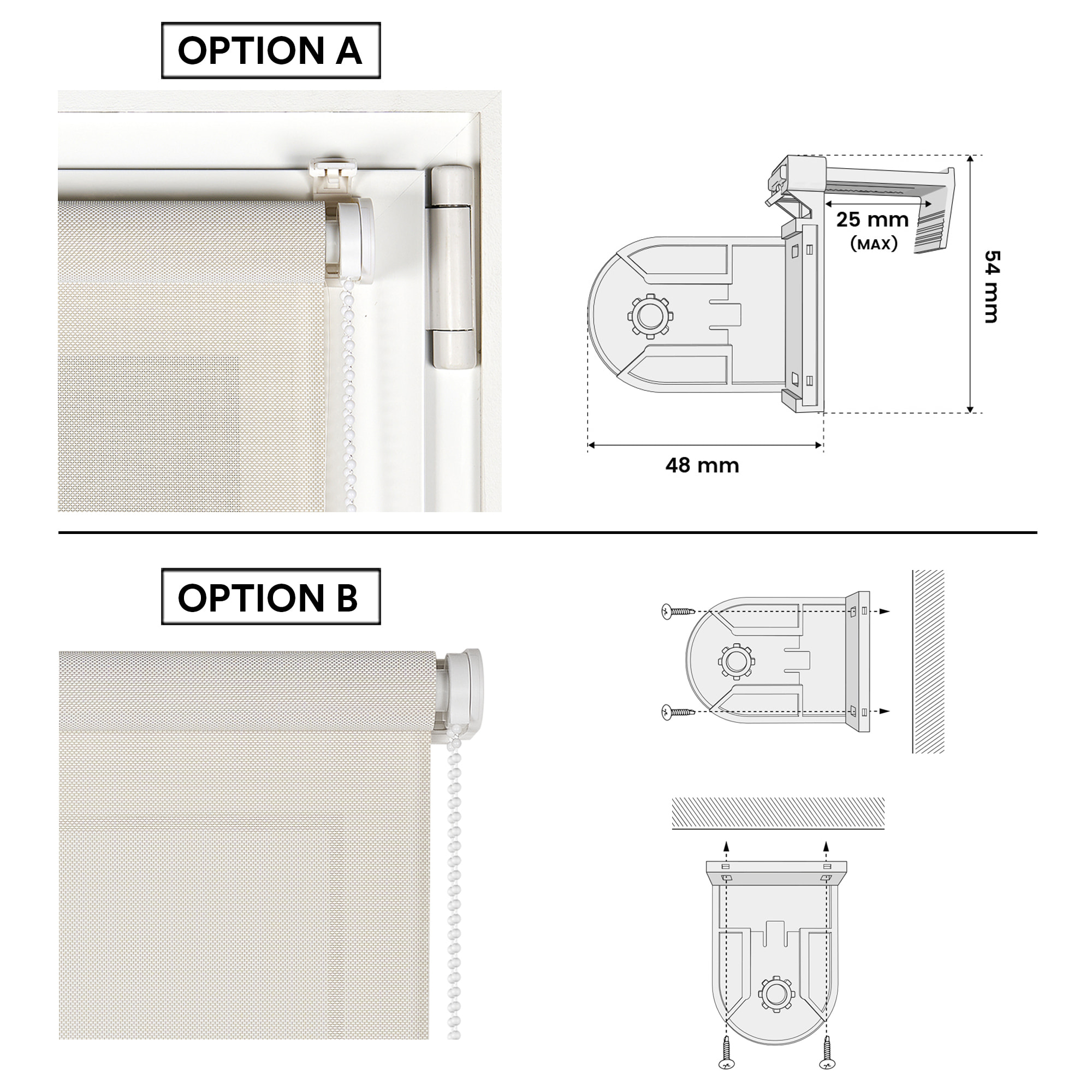 Enrollable CLIP&FIX SCREEN Lino
