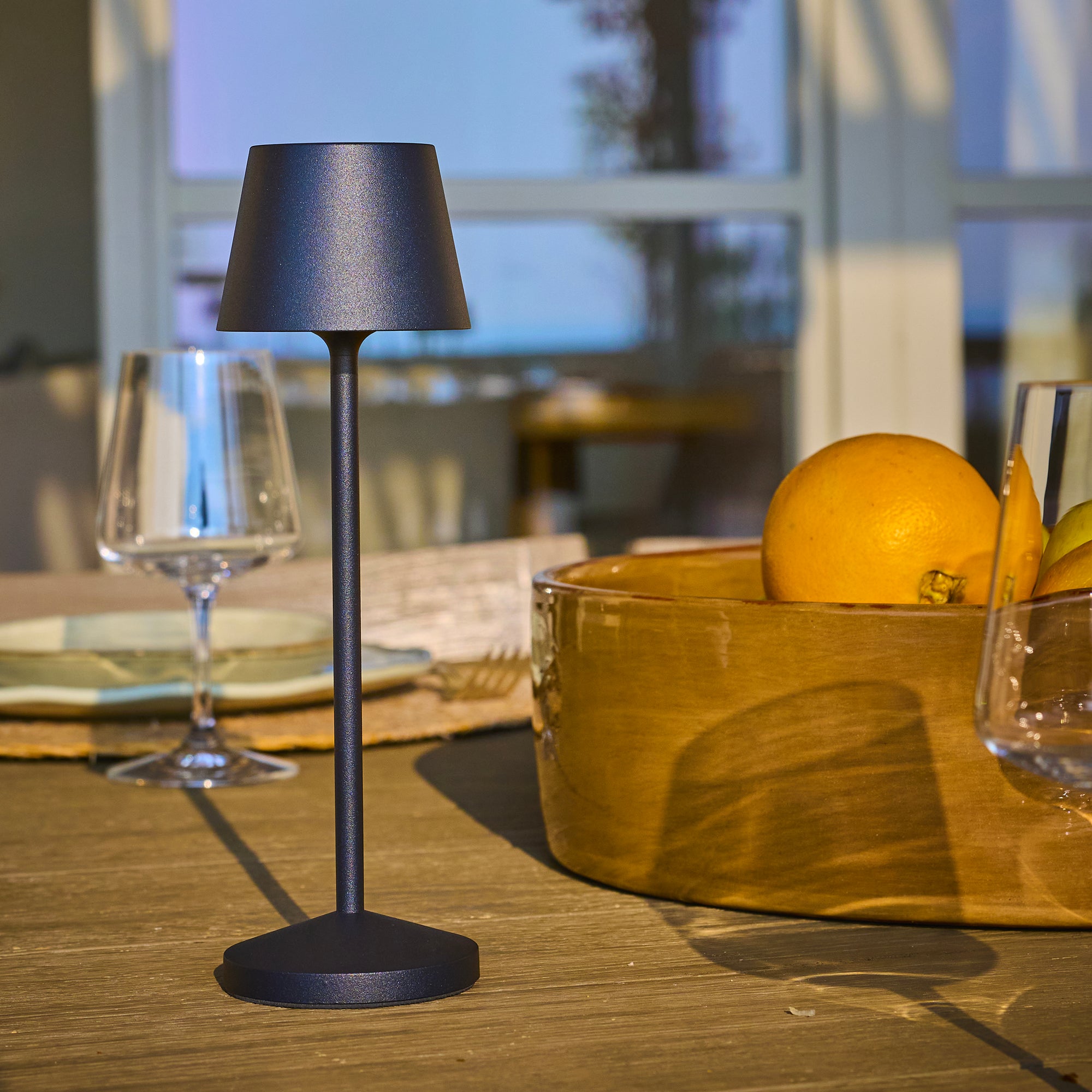 Lampe de table sans fil EMILY Noir H25cm