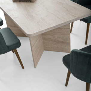 Table à manger décor travertin 180 cm MARFA