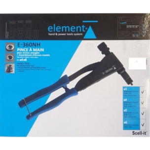 Coffret pince à main pour écrous aveugles + écrous crantés SCELL-IT - E-360NH-S