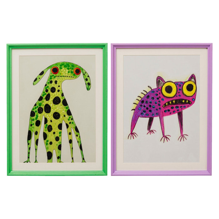 Tableau Frame animaux fantastiques set de 2 Kare Design