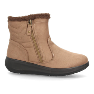 Botines cálidos con cremallera lateral para mujer
