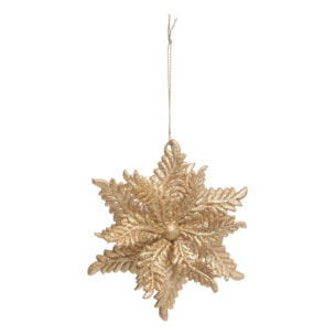 Décoration de sapin fleur cuivre 11cm