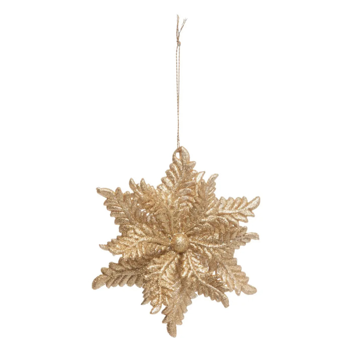 Décoration de sapin fleur cuivre 11cm