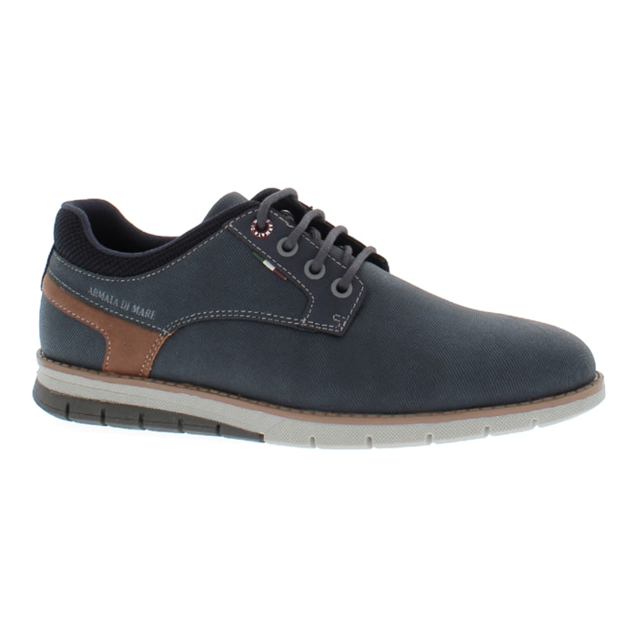 Armata di Mare Scarpe Uomo Scarponcino Casual Stringate con Soletta Rimovibile in Memory Foam AMU W24L637 Navy
