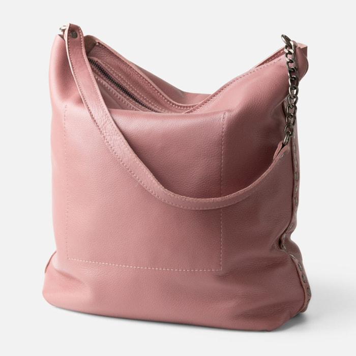 Bolso de hombro BIBA New Orange de piel
