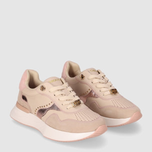 Deportivos de Serraje - Rosa - Tacón: 3 cm