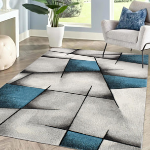 Tapis salon et chambre tissé motif géométrique RAHI