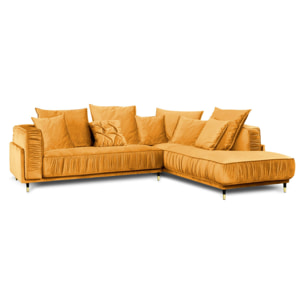 Canapé Velours Angle droit Fiorenzo - 4 Places