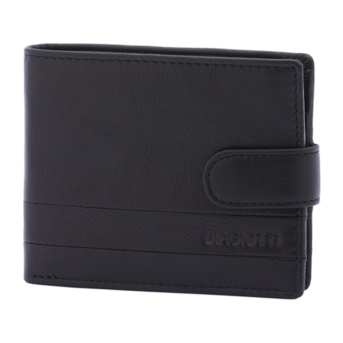 Portafoglio  da uomo In Vera pelle Made in Italy 9,5x12x2,5 cm
