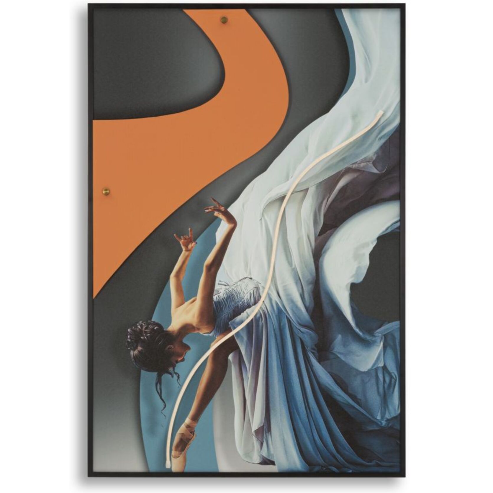 STAMPA C/LED SU TELA DANCER CM 60X3,5X90 (APPLICAZIONE 3D ACRILICO)