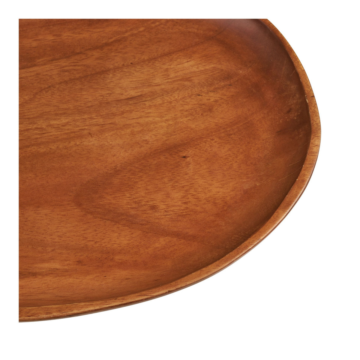 Vassoio decorativo in legno di acacia 39x28 cm — tono miele naturale