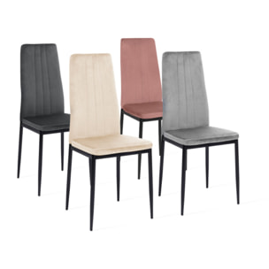 Chaises Jade - Mix color - Crème, gris clair, gris foncé, rose