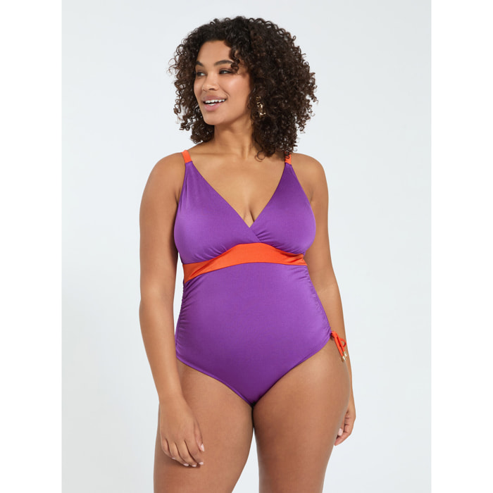 Fiorella Rubino - Bañador entero color block - Violeta