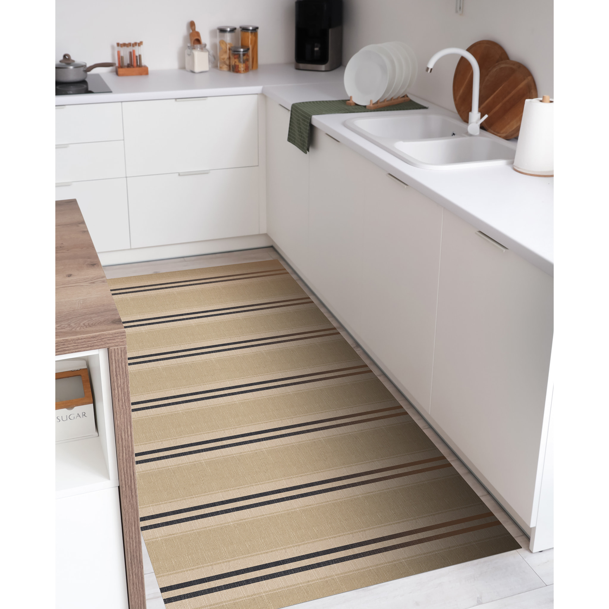 Alfombra de vinilo CERAMIKO, Camilo, imitación textura textil 80x300 cm