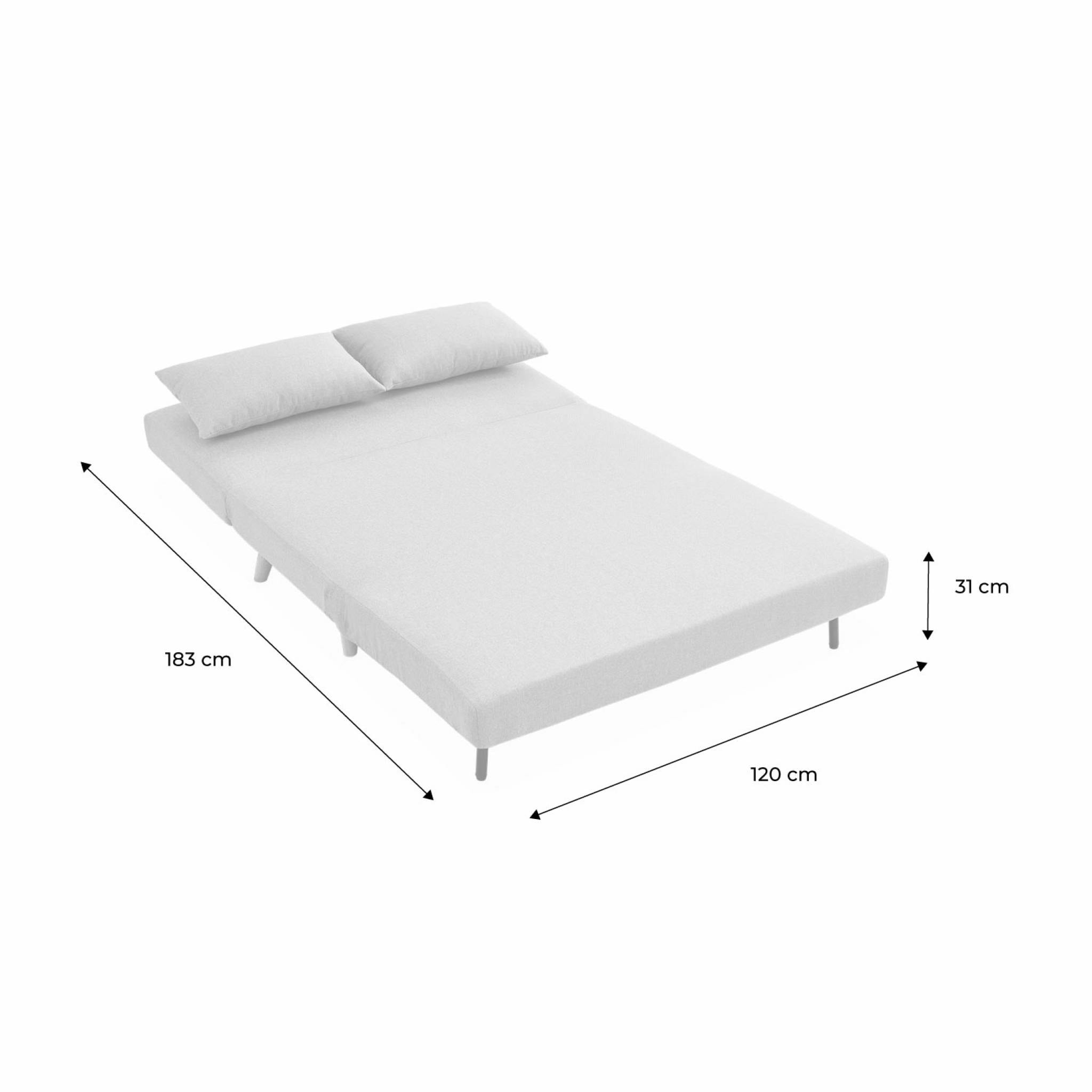 Canapé convertible 2 places tissu GUESTA