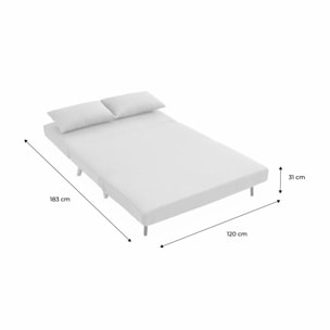 Canapé convertible 2 places tissu GUESTA