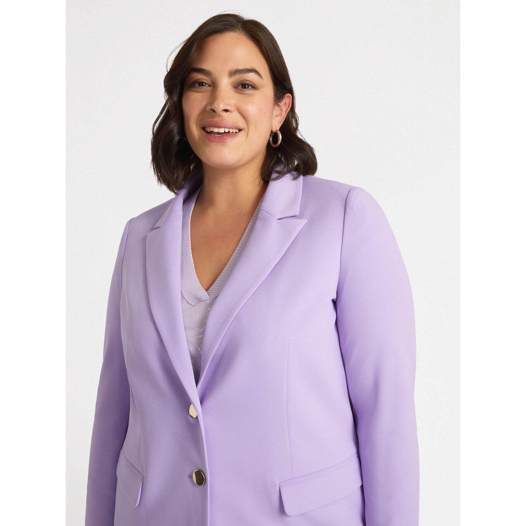 Fiorella Rubino - Blazer con bottoni gioiello - Viola