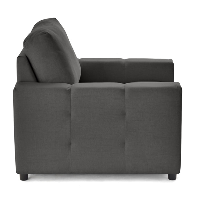 Crocus - fauteuil en tissu - Gris foncé