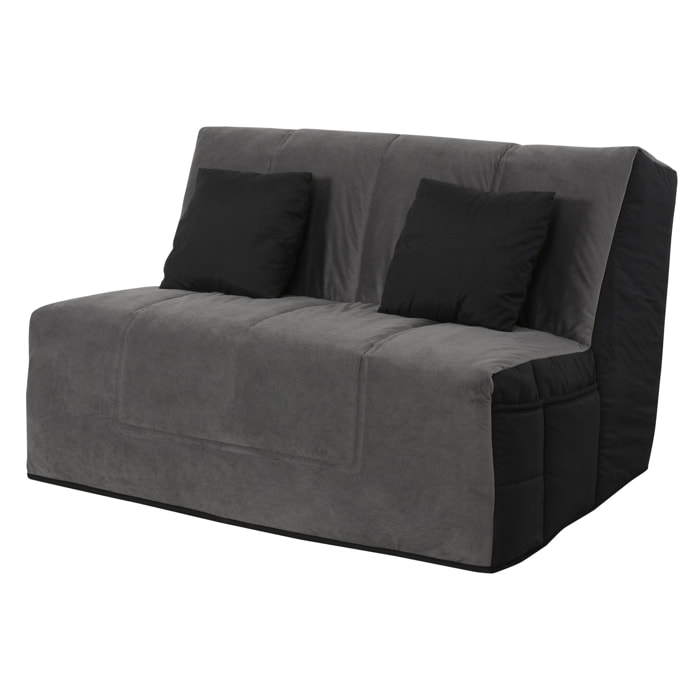 Banquette slyde, 160x200, matelas Dunlopillo, angel gris