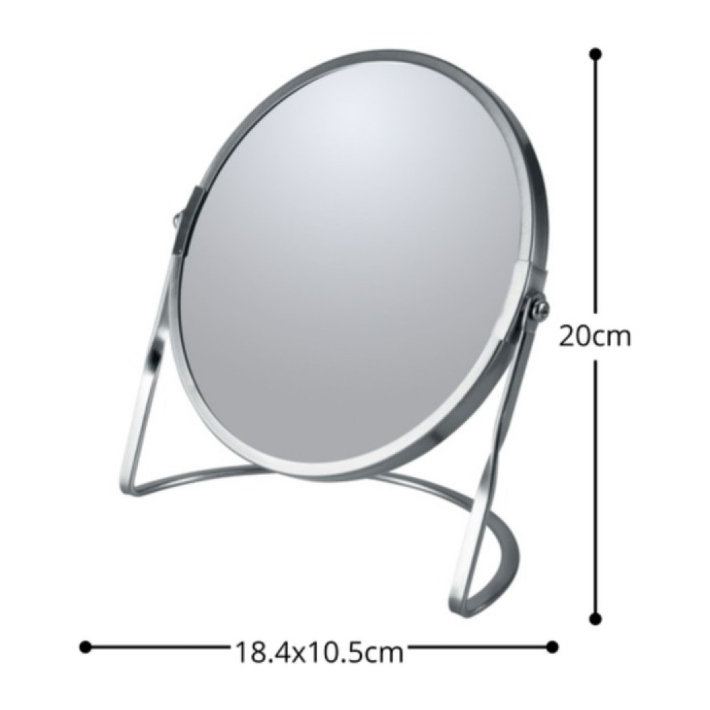 Miroir grossissant sur pied Acier AKIRA Brossé Spirella