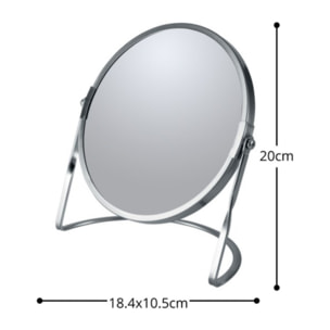 Miroir grossissant sur pied Acier AKIRA Brossé Spirella
