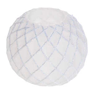 Portatealight con decoro - Pezzi 6 - BIANCO - Bianchi Dino SpA