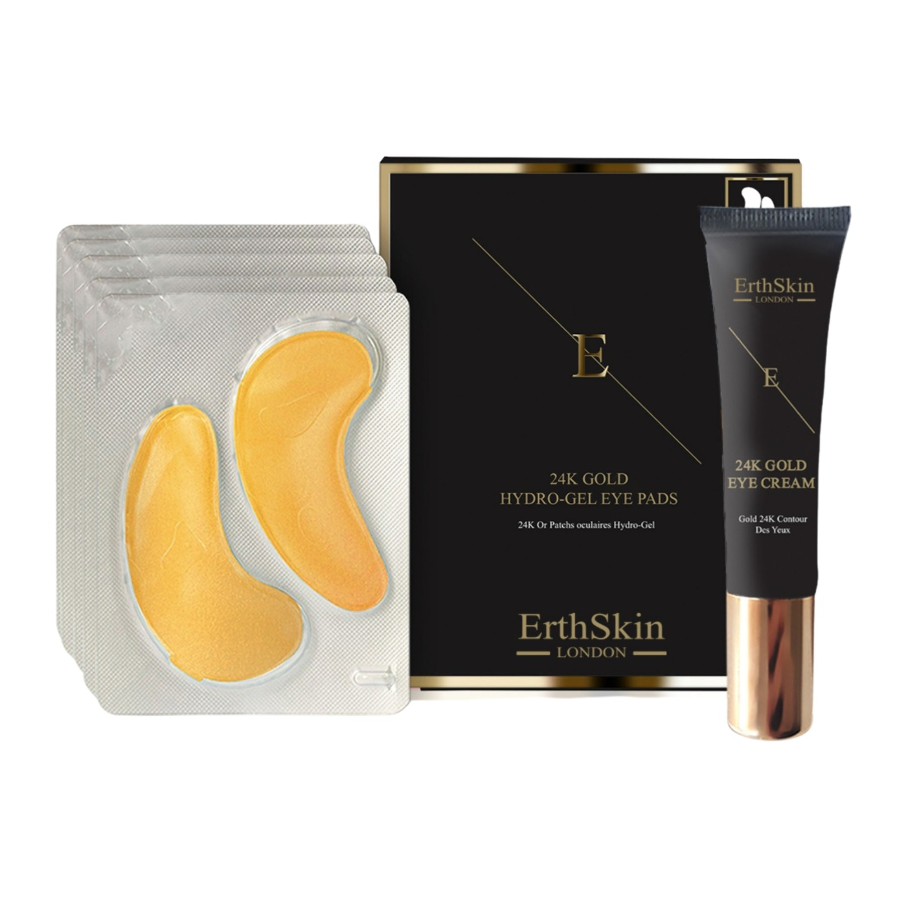 CREMA DEBAJO DE LOS OJOS ORO 24K + PARCHE DE COLÁGENO OJO ORO 24K - 5X2 ALMOHADILLAS