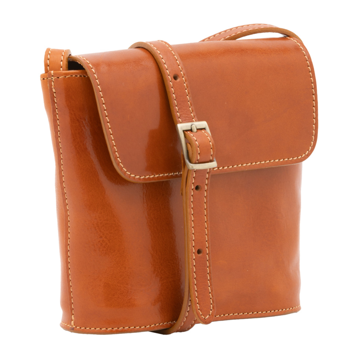 Borsa a tracolla  da uomo In Vera pelle Made in Italy 16x17,5x7 cm