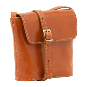 Borsa a tracolla  da uomo In Vera pelle Made in Italy 16x17,5x7 cm