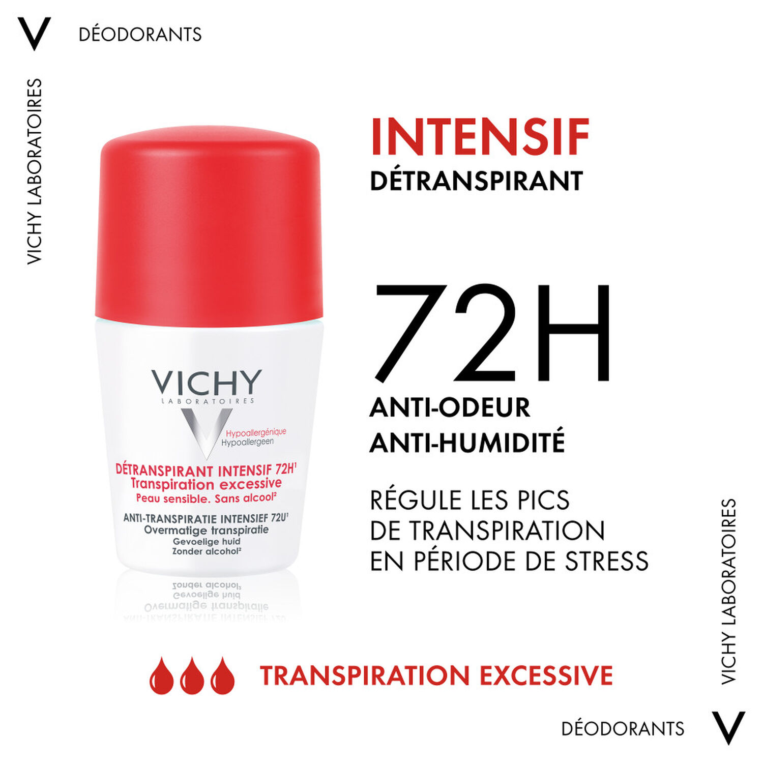 Déodorant Stress Resist 72h  - Roll-On Traitement Anti-Transpirant 50 ml