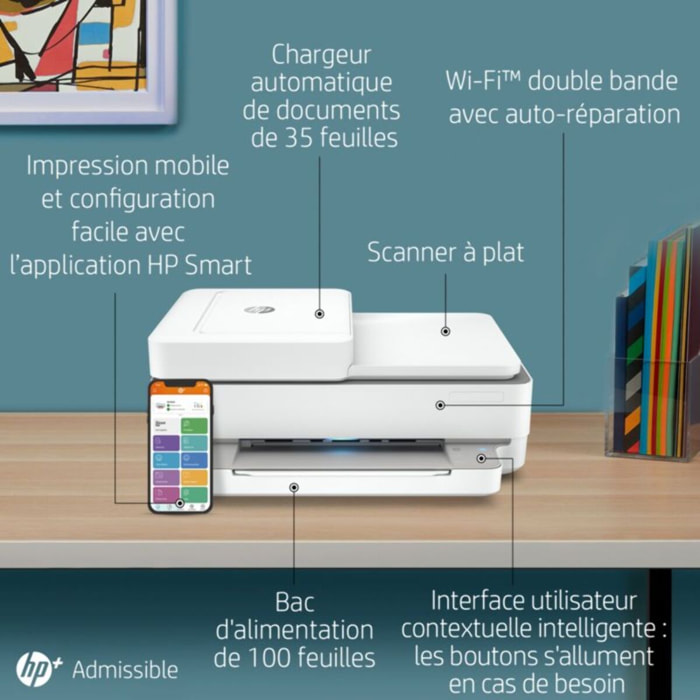 Imprimante jet d'encre HP Envy 6432e éligible Instant Ink