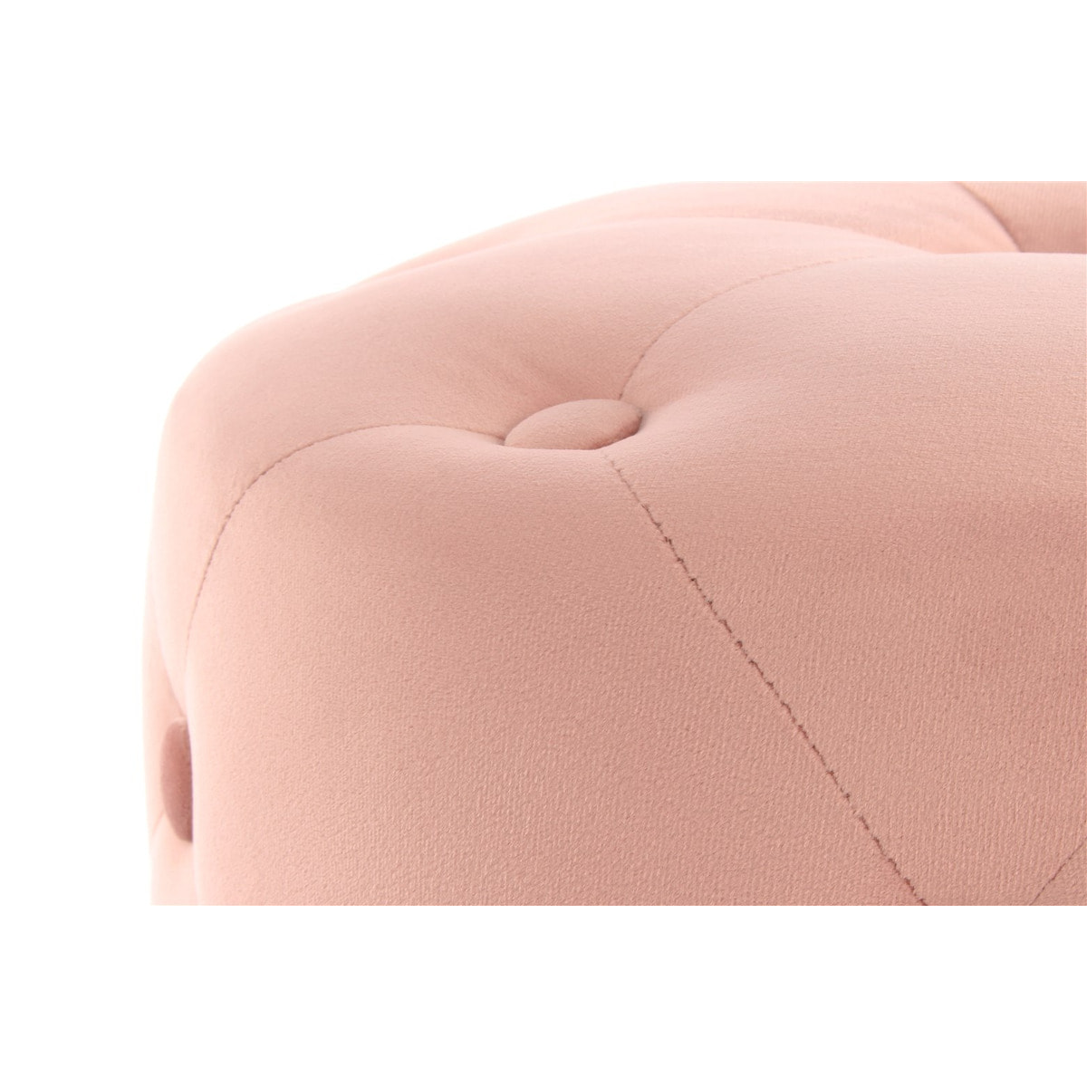 Pouf capitonné Piano in velluto rosa antico