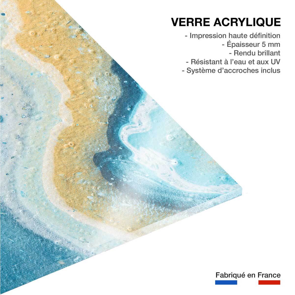 Tableau blue paint bubble Tableau plexiglas