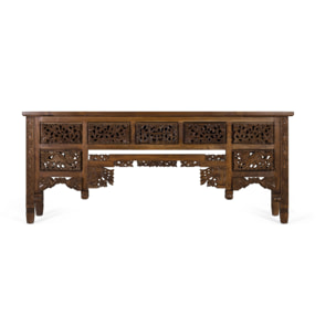 Consola de Madera de Teca 220 Cm Estilo Étnico Colonial