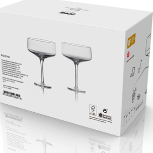 Set de 2 verres de coupe/cocktail Rocks 27 cl