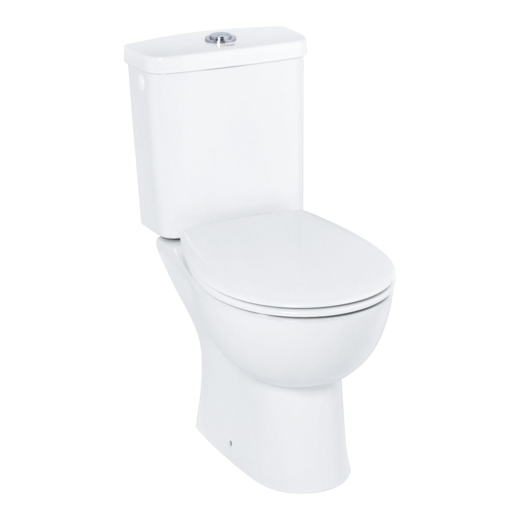 WC à poser avec réservoir et abattant softclose, sans bride, blanc alpin (longueur 61cm)