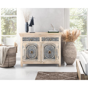 Aparador de Madera de Mango Estilo Mediterráneo Moderno