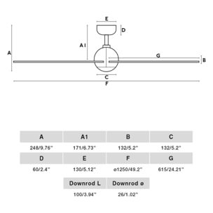 SFERA M Ventilatore nero DC