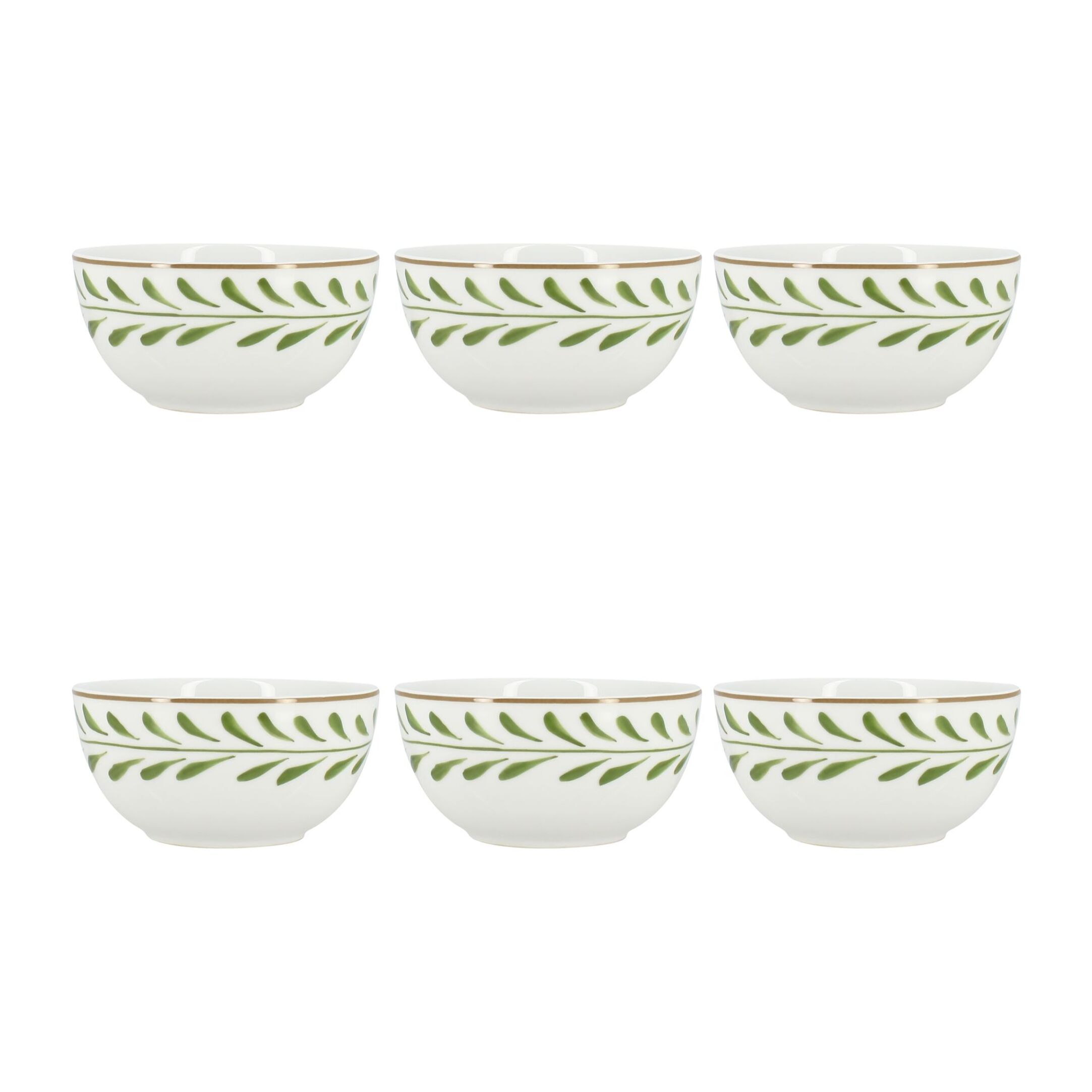 Lot de 6 bols 45cl en porcelaine à motif citron LEMON