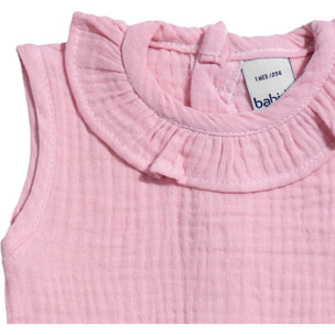 Body bebé sin mangas cuello bambula