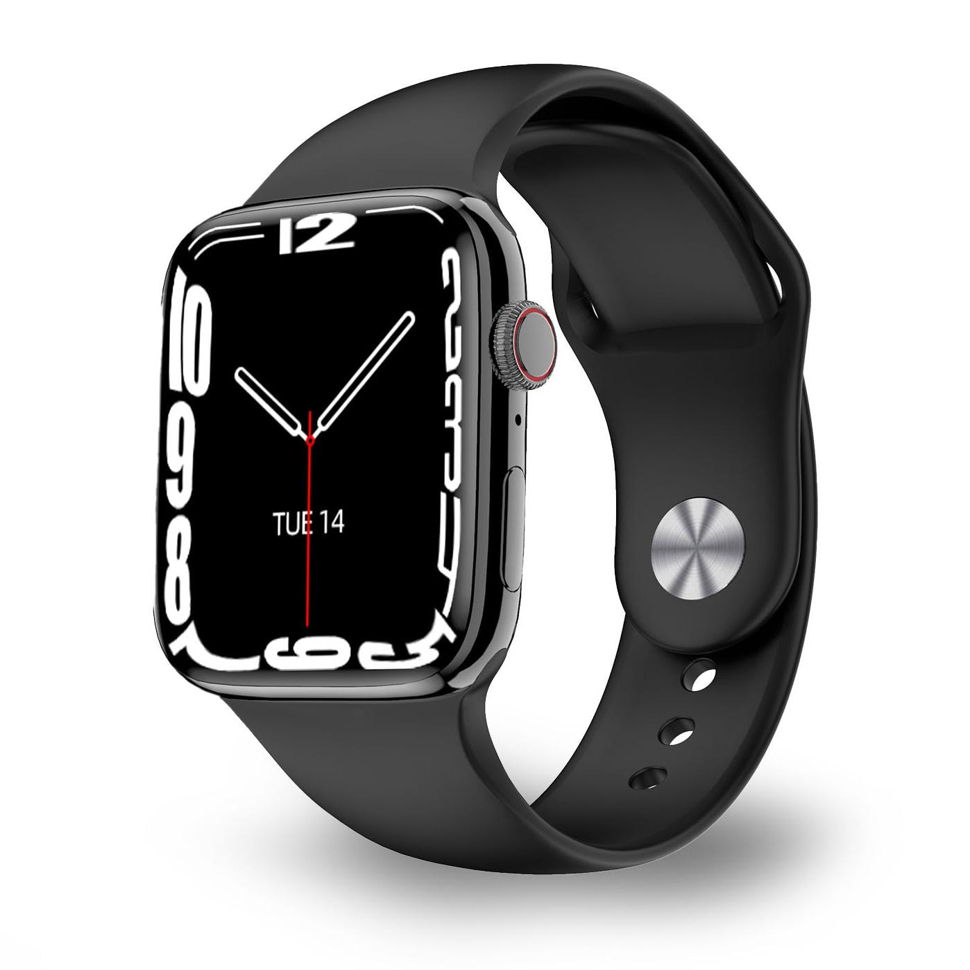 Smartwatch DT1 con pantalla HD, notificaciones de aplicaciones. Monitor cardiaco; modo multideportivo. Fondos personalizables.