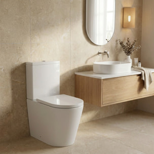 Brevis WC à poser sans bride + abattant softclose (SATBRE031RREXVPSN)