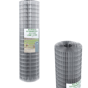 Rotolo Rete Metallica Per Recinzioni 25 M Zincata Elettrosaldata Rigida Maglia 75 x 50 mm Per Giardino Orto Piante Spazi Esterni (175 Cm)