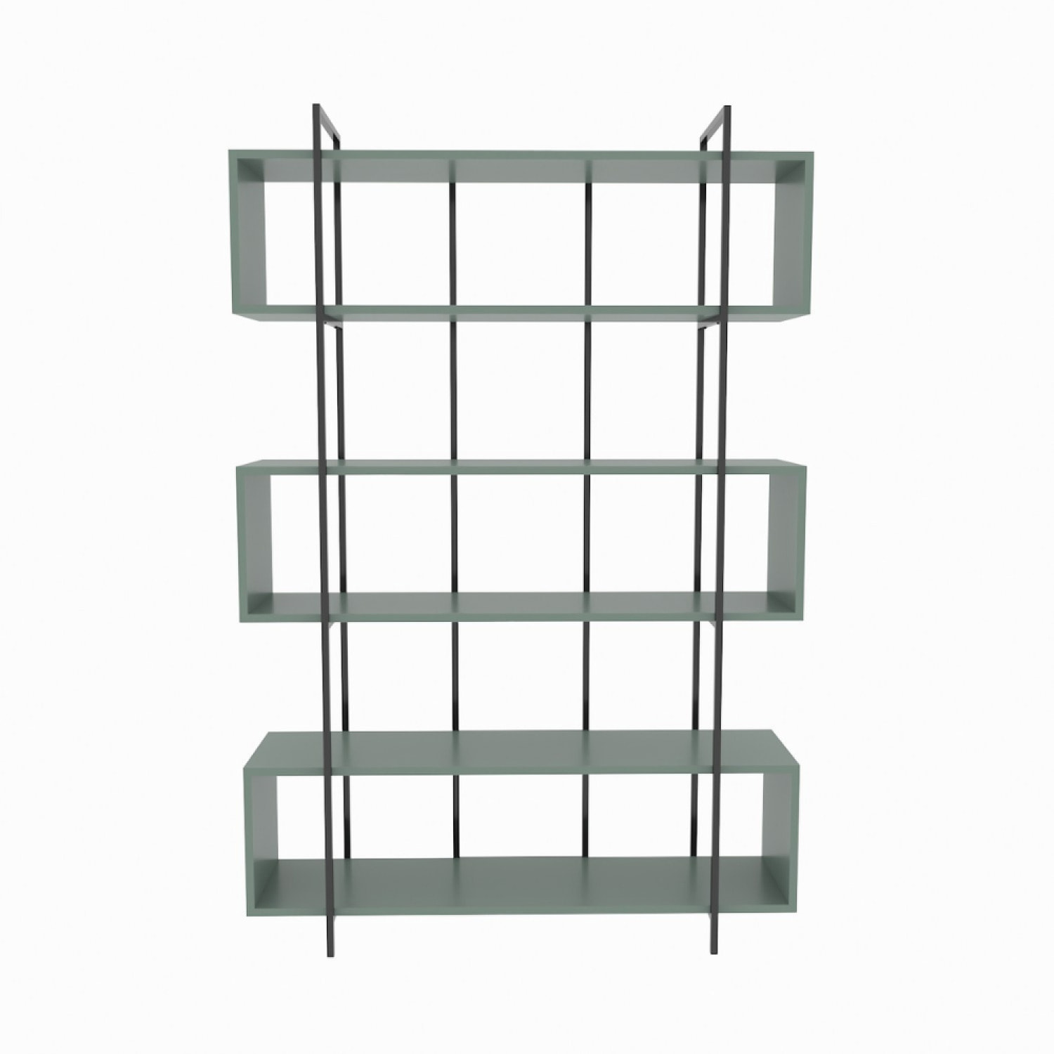 Bibliothèque contemporaine vert 180cm