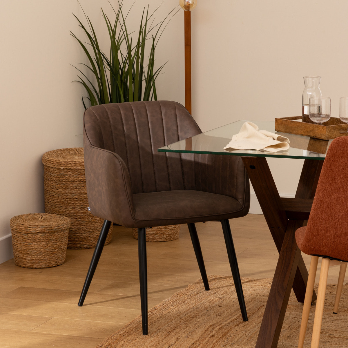 Fauteuil à dîner "Visoca" marron