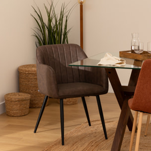 Fauteuil à dîner "Visoca" marron