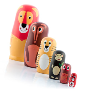 Matryoshka di Legno con Figure di Animali Funimals InnovaGoods 11 Pezzi