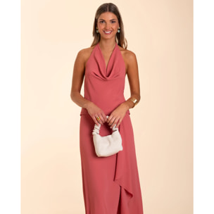 Blusa de mujer halter espada abierta