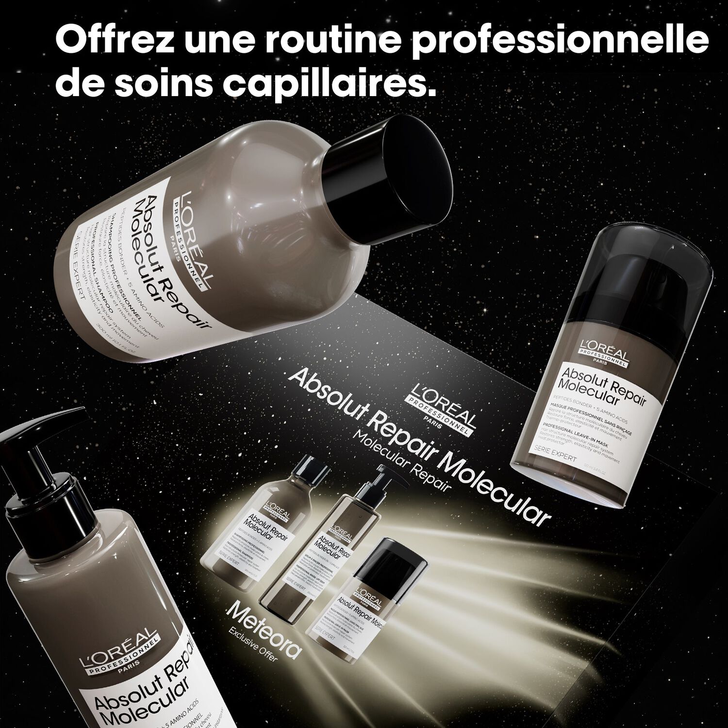 Serie Expert Absolut Repair Molecular - Coffret Shampooing 300 ml + Sérum 250 ml + masque 50 ml